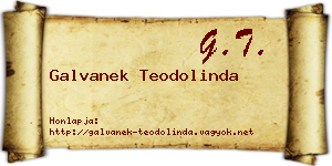 Galvanek Teodolinda névjegykártya